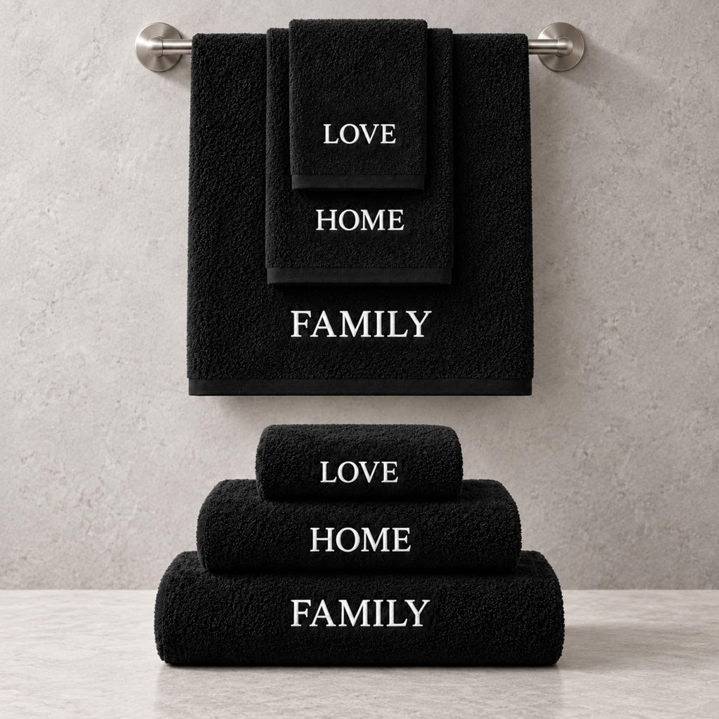 Peryiter 6 Pack Bath Towels Set, Coffee Color, Leopard