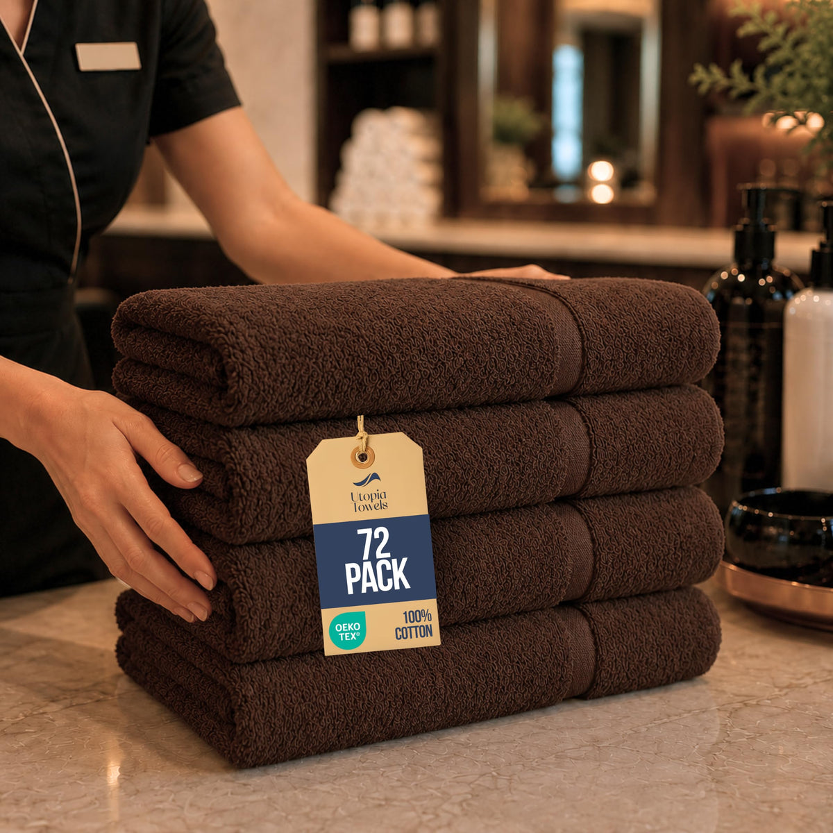 Utopia Towels Salon Towels, Pack of 12, 16x27 in, 100% Cotton, Grey