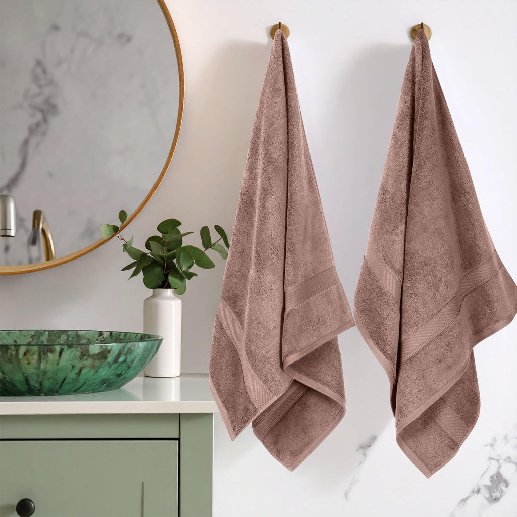 SUPERIOR Egyptian Cotton Plush & Absorbent, Hand Towel Set of 4, Cream