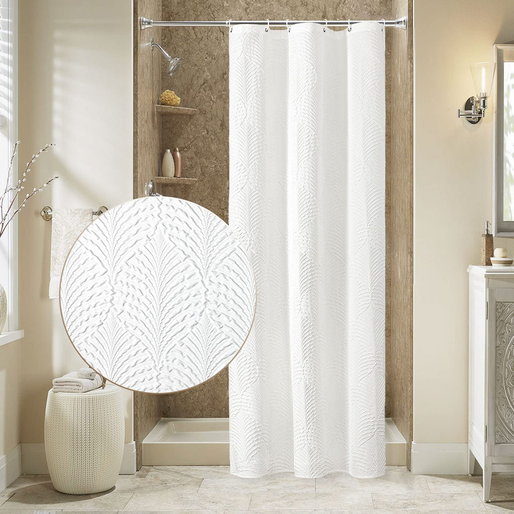 Gibelle Fog Blue Shower Curtain for Bathroom, Farmhouse Bath Curtain 72x72