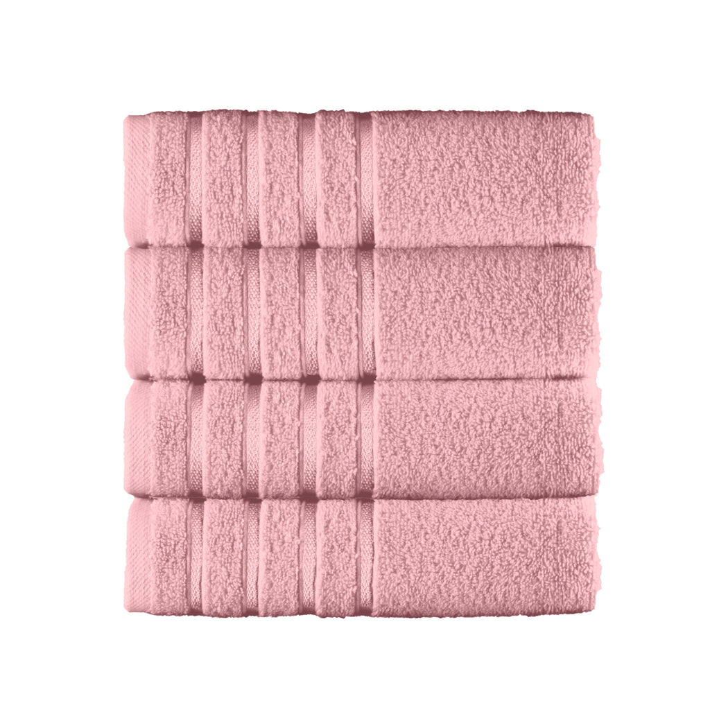 Elegant Comfort 4 Lines Viscose Stripe 6-Piece Premium Towel Set - 100% Turkish Cotton High Absorbent Luxury Bathroom Towels – Includes 2 Washcloths, 2 Hand Towels and 2 Bath Towels Set, Gold