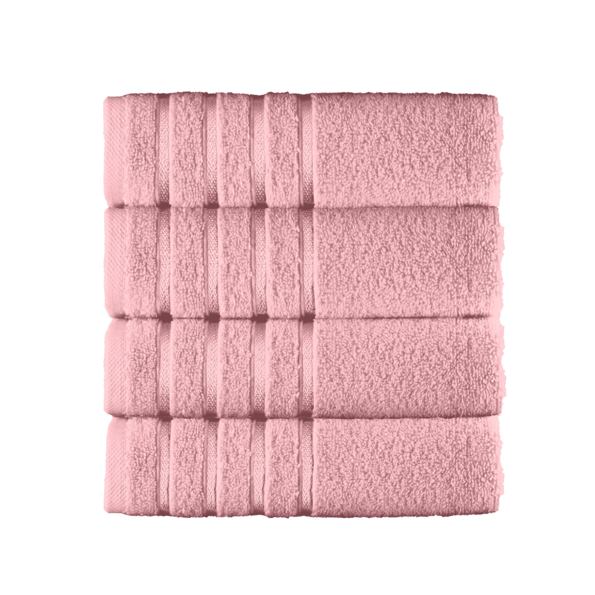 Elegant Comfort 4 Lines Viscose Stripe 6-Piece Premium Towel Set - 100% Turkish Cotton High Absorbent Luxury Bathroom Towels – Includes 2 Washcloths, 2 Hand Towels and 2 Bath Towels Set, Gold
