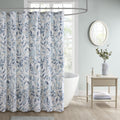 Madison Park Sofia Shower Curtain for Bathroom, 72 x 72, Blue