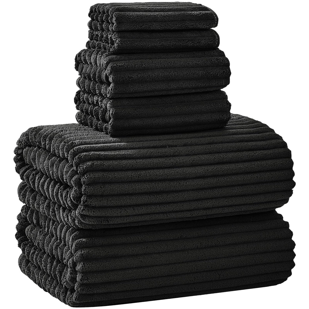6 PC Bath Towel Set, 40"x80" Oversized Bath Sheets, Olive Green