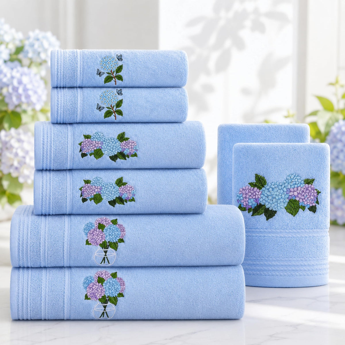 Peryiter 6 Pack Bath Towels Set, Coffee Color, Leopard
