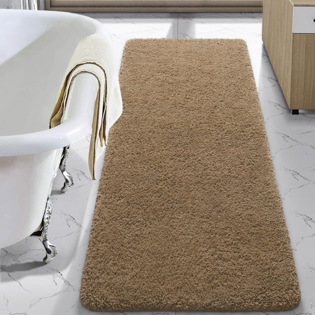 LOCHAS Bathroom Rug Runner 24x60 Inch, Bath Rugs Non Slip, Grey