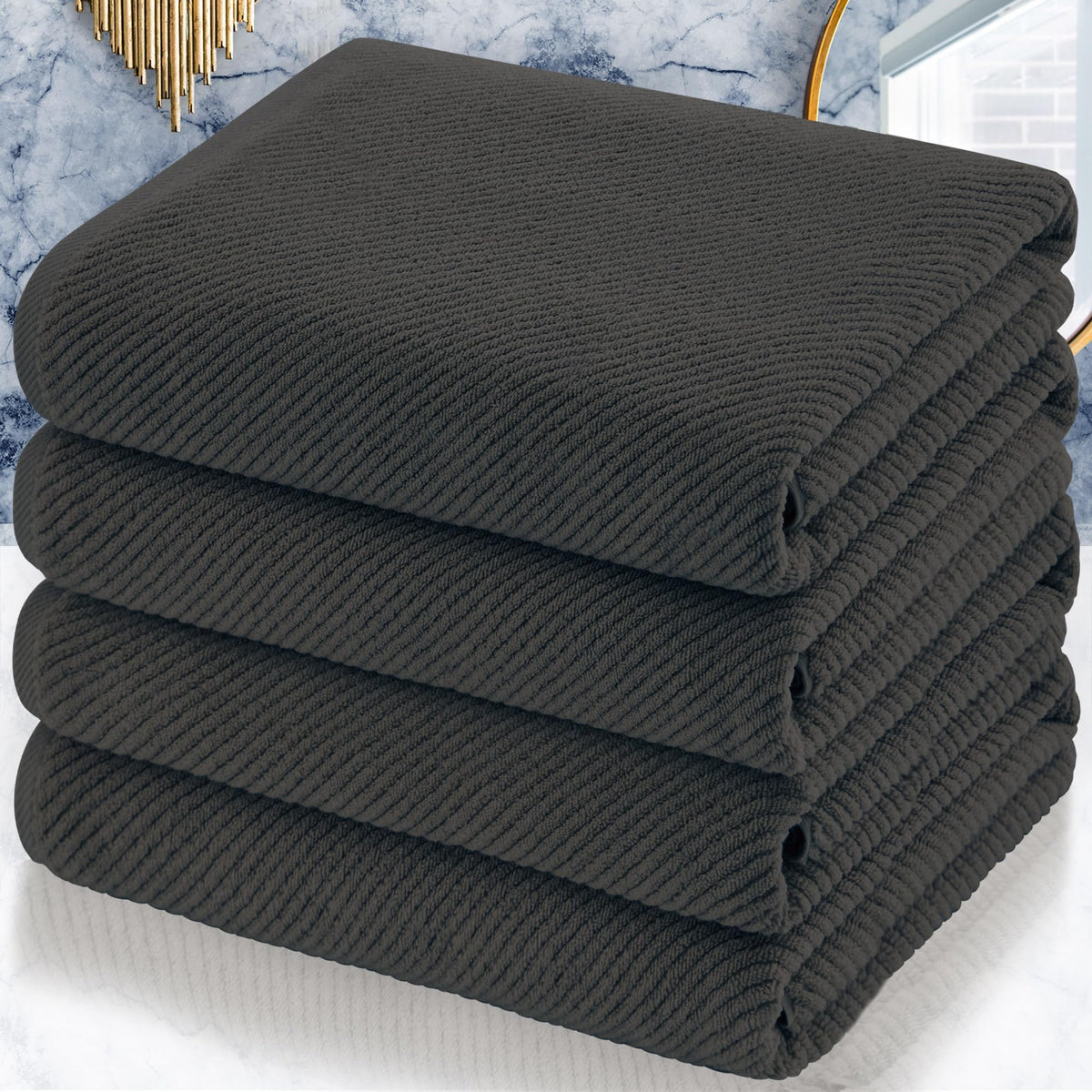 VOOVA & MOVAS Hand Towels for Barthroom, 18x28 in, Soft, Deep Turquoise