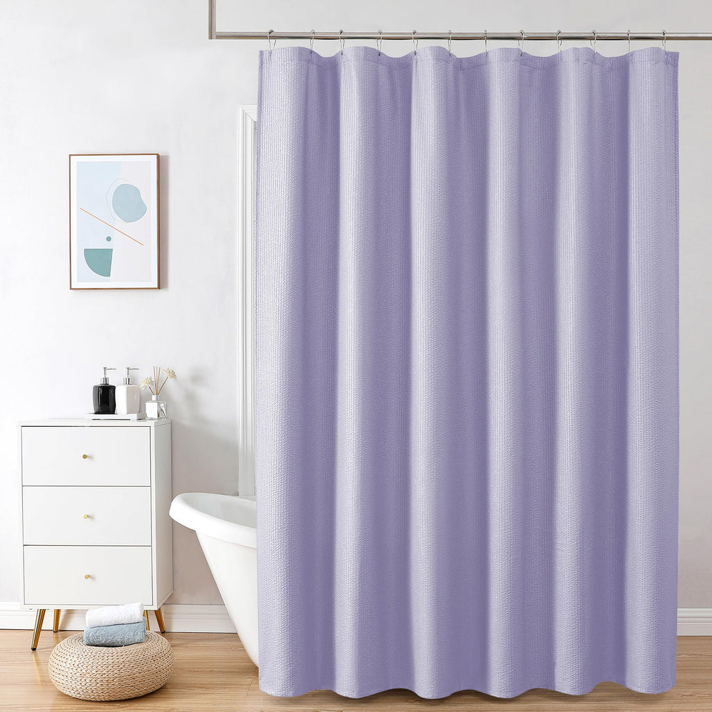 OVZME Berry Cute Shower Curtain, Embossed Textured Fabric Shower Curtain for Bathroom - Soft Cloth & Hotel Spa Luxury, Water Repellent, Machine Washable Shower Curtain, 72X72, Lemon Yellow