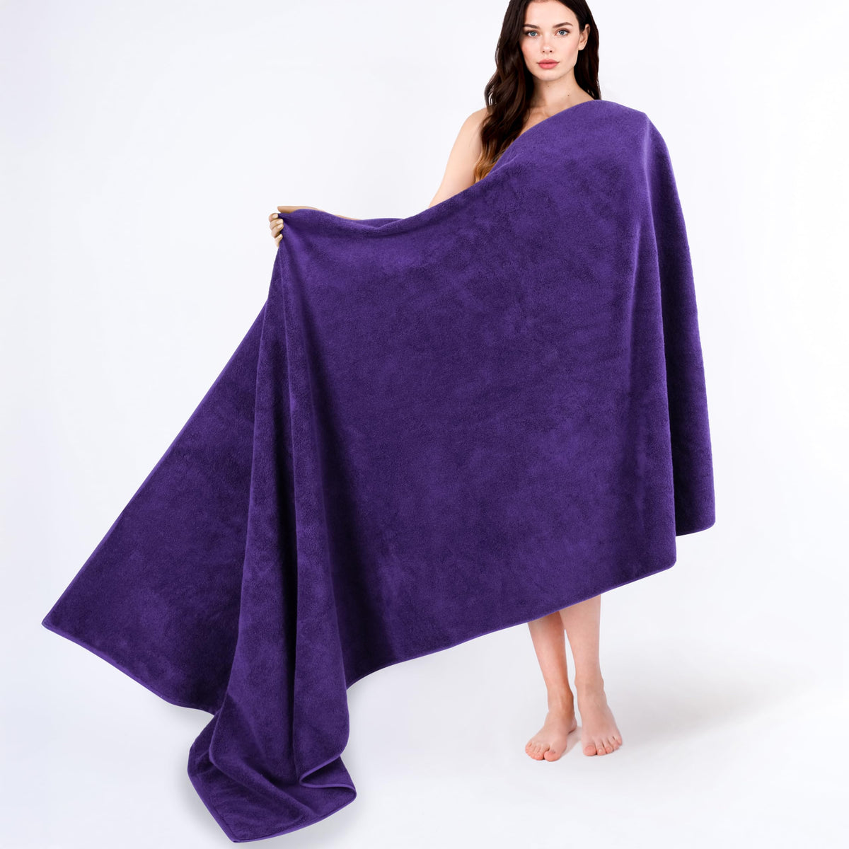 Cotton Paradise 100% Cotton Turkish Towel Set, Soft Absorbent Quick Dry, 6 Piece Towel Set, Navy Blue