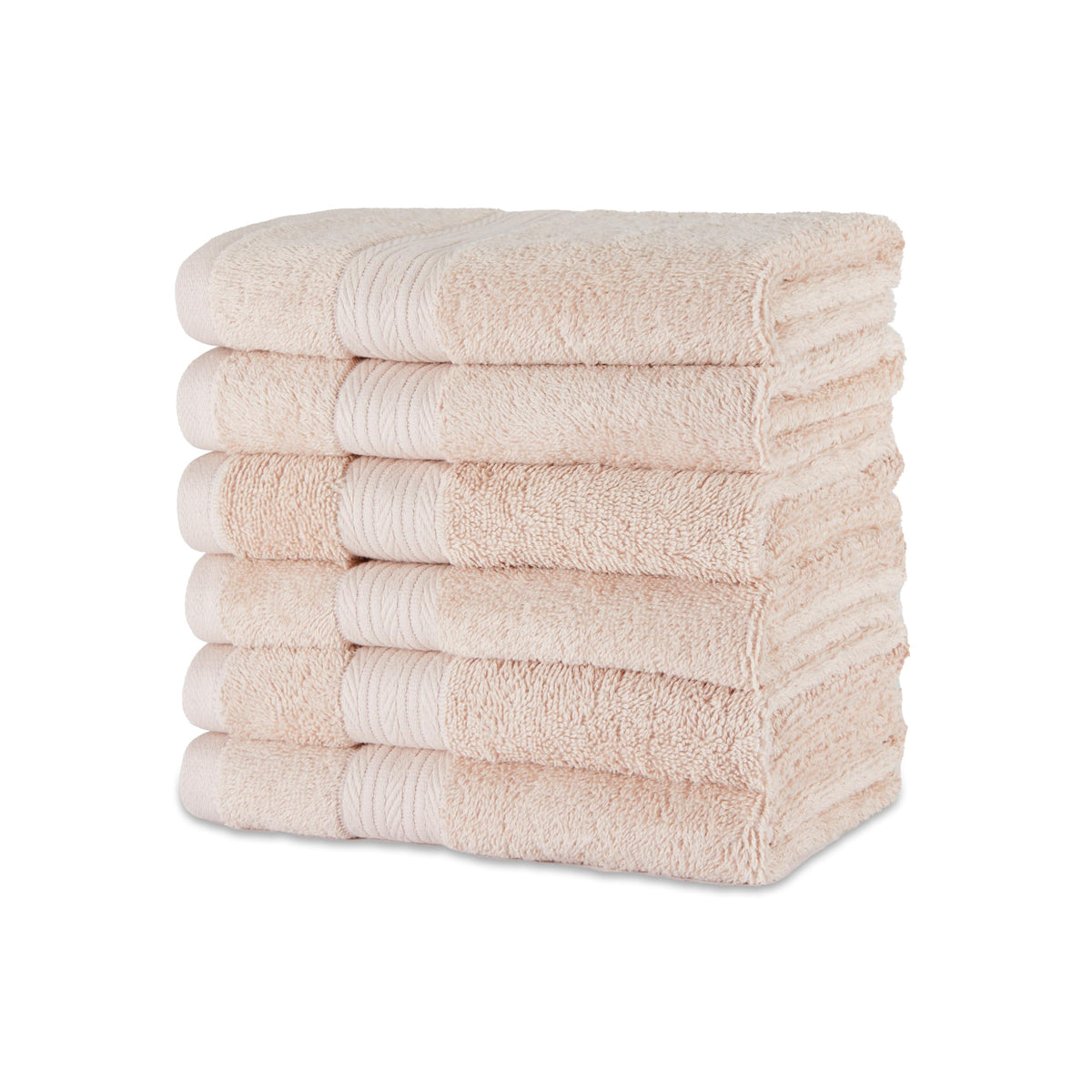 Amazon Basics 6-Piece Fade-Resistant 100% Cotton Towel Set for Bathroom, Soft and Absorbent, 2 Bath Towels, 2 Hand Towels, 2 Washcloths, Gray