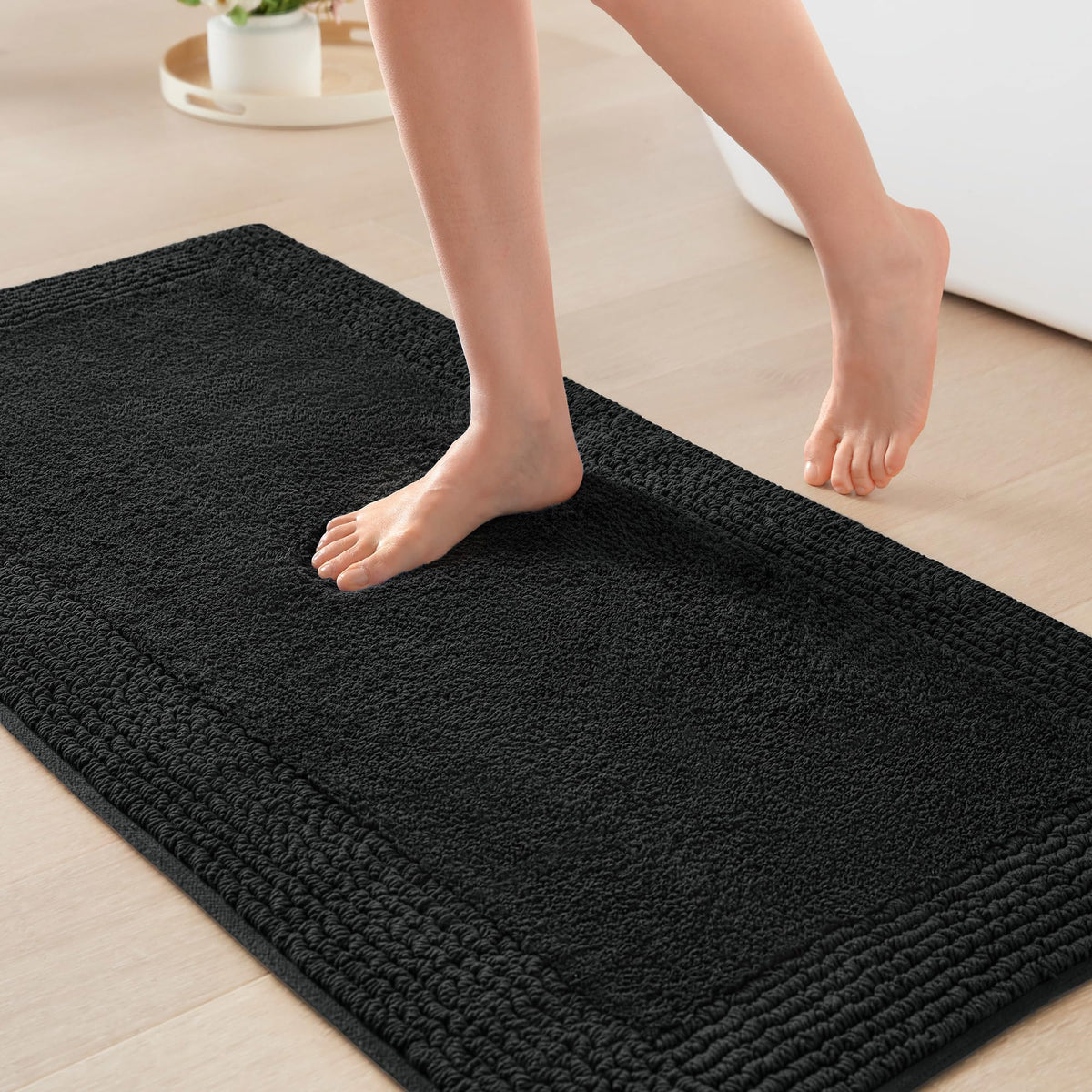 Madison Park Splendor Reversible 100% Cotton Bath Rug, 24 x 36, White