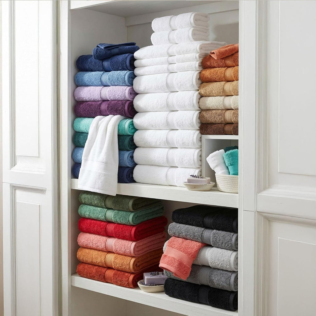 SUPERIOR Egyptian Cotton Plush & Absorbent, Hand Towel Set of 4, Cream