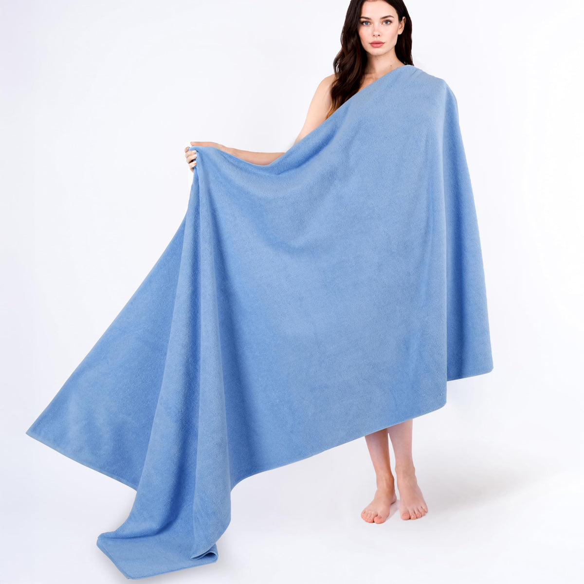 Cotton Paradise 100% Cotton Turkish Towel Set, Soft Absorbent Quick Dry, 6 Piece Towel Set, Navy Blue
