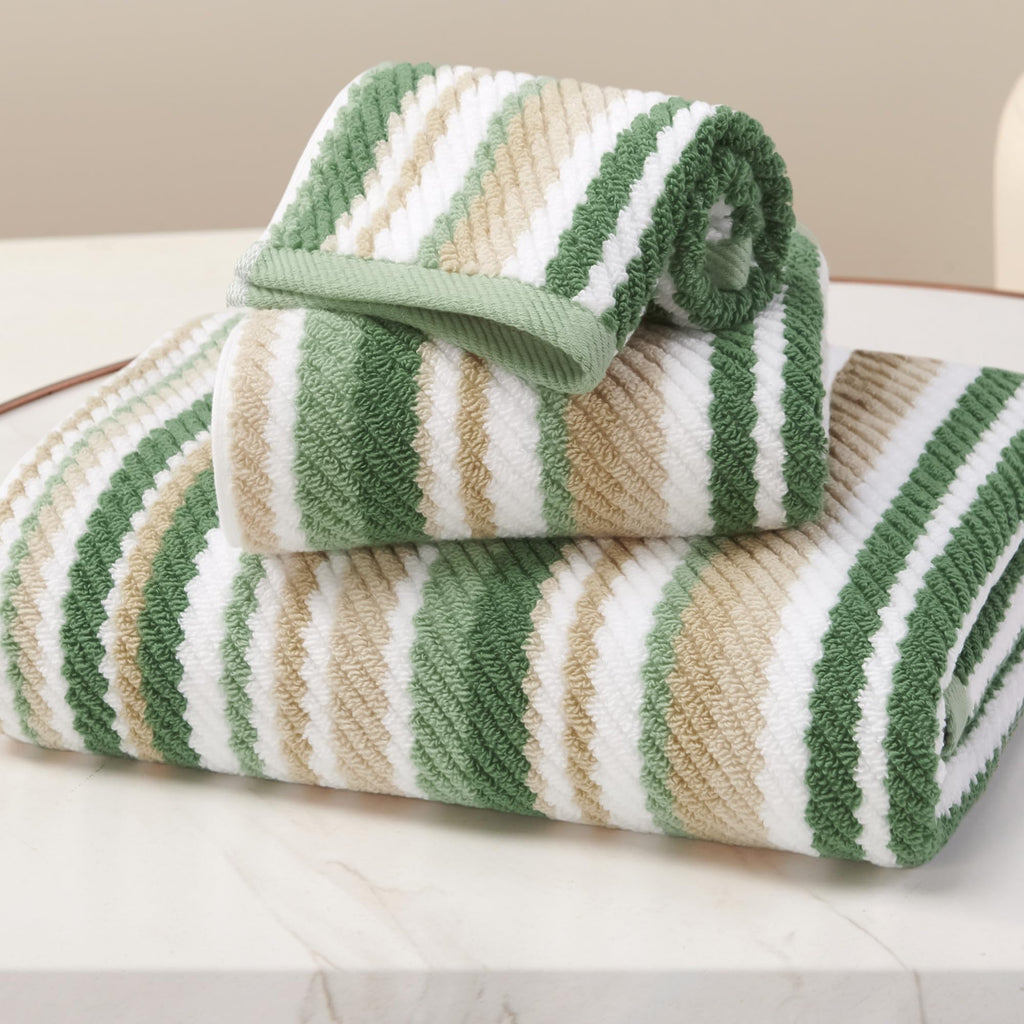 VOOVA & MOVAS Hand Towels, Cotton, Soft, Thick, 16x27 in, Tan Gray Beige