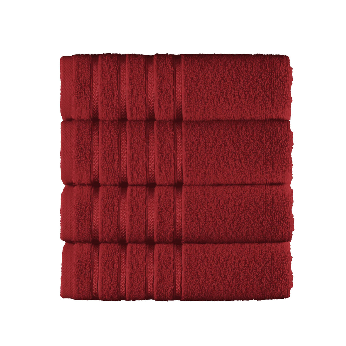 Elegant Comfort 4 Lines Viscose Stripe 6-Piece Premium Towel Set - 100% Turkish Cotton High Absorbent Luxury Bathroom Towels – Includes 2 Washcloths, 2 Hand Towels and 2 Bath Towels Set, Gold