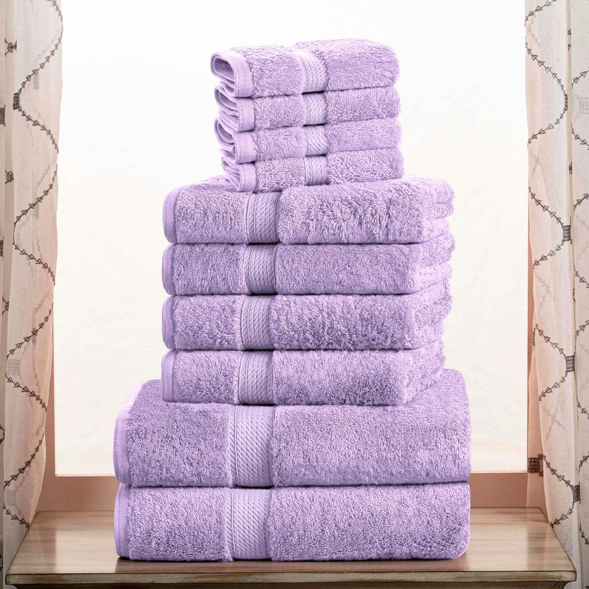 SUPERIOR Egyptian Cotton Plush & Absorbent, Hand Towel Set of 4, Cream
