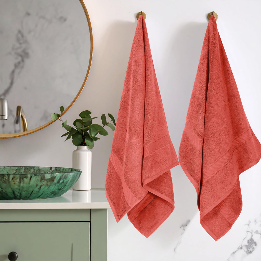 SUPERIOR Egyptian Cotton Plush & Absorbent, Hand Towel Set of 4, Cream