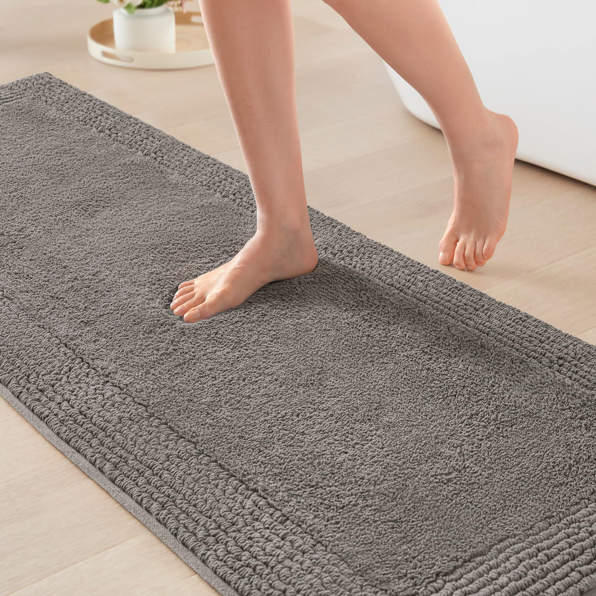 Madison Park Splendor Reversible 100% Cotton Bath Rug, 24 x 36, White