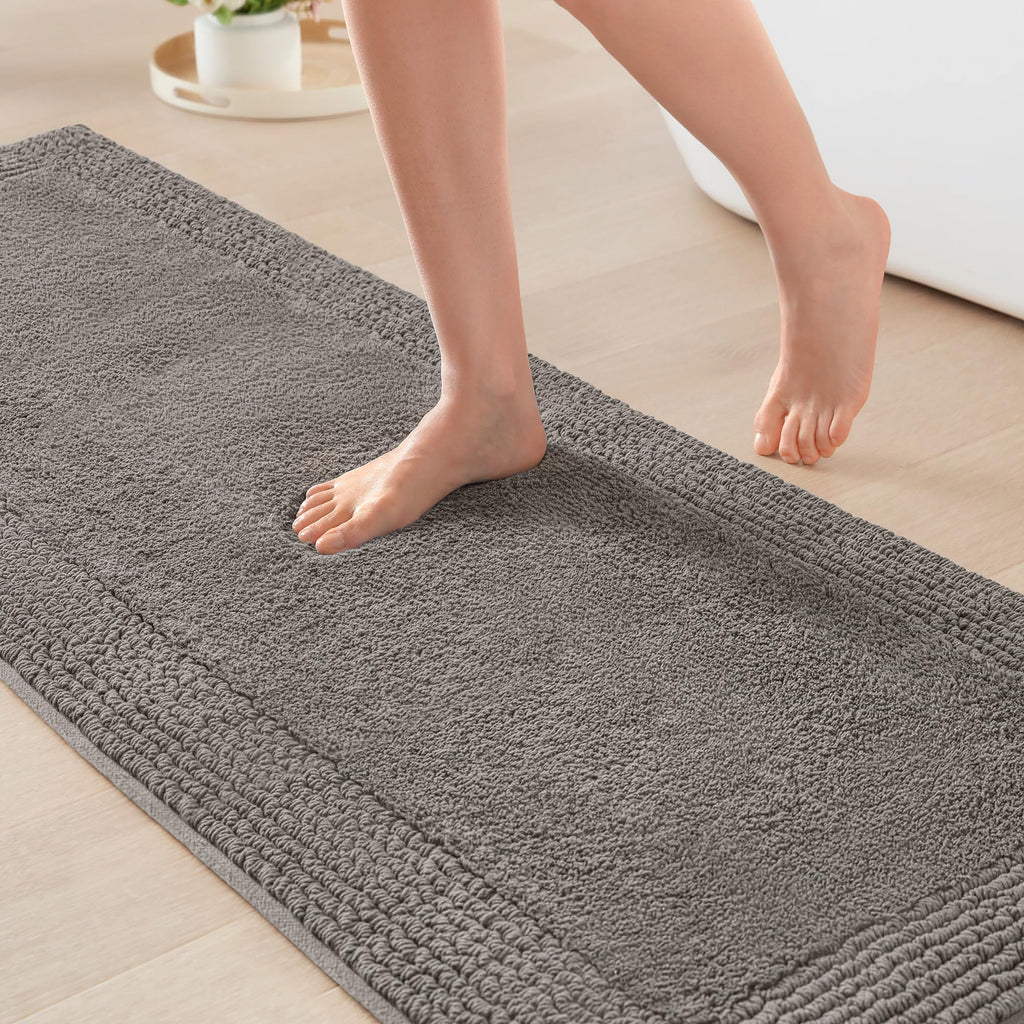 Madison Park Splendor Reversible 100% Cotton Bath Rug, 21 x 34, White