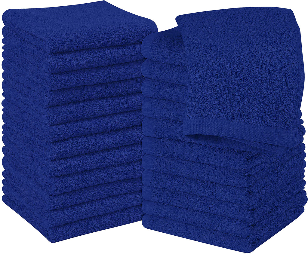 Utopia Towels 24 Pack Washcloths, 12x12 in, 100% Cotton, White
