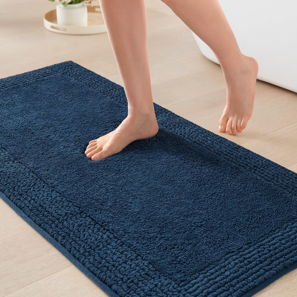 Madison Park Splendor Reversible 100% Cotton Bath Rug, 24 x 36, White