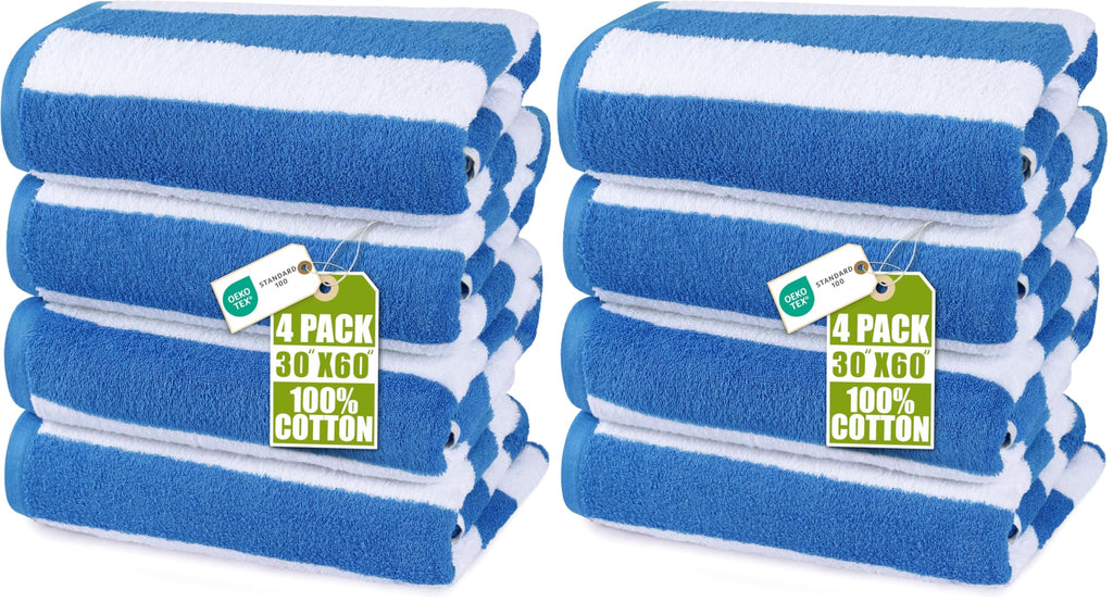 Utopia Towels Beach Towels, 4 Pack, 30x60 in, Bath Towels Cotton, Variety