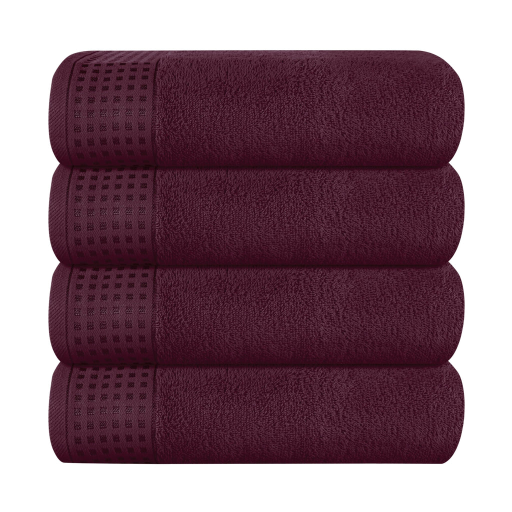 GLAMBURG 100% Cotton 2 Pack Oversized Bath Towel Set 28x55 Inches, Ultra Soft Highly Absorbant Compact Quickdry & Lightweight Large Bath Towels, Ideal for Gym Travel Camp Pool - Black