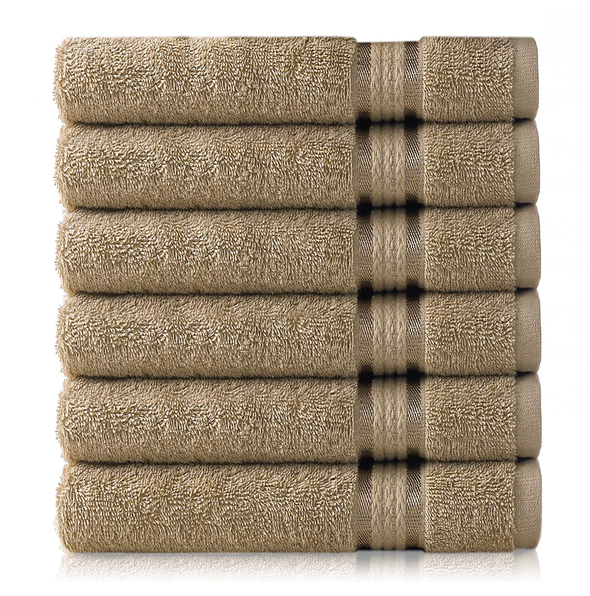 COTTON CRAFT Ultra Soft Hand Towels - 6 Pack 100% Ringspun Cotton Towel Set