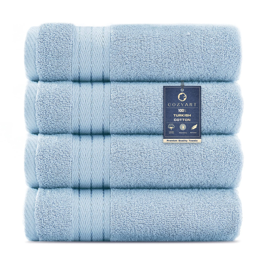 COZYART Luxury Bath Towel Set 6 Pcs, Burnt Orange 100% Turkish Cotton
