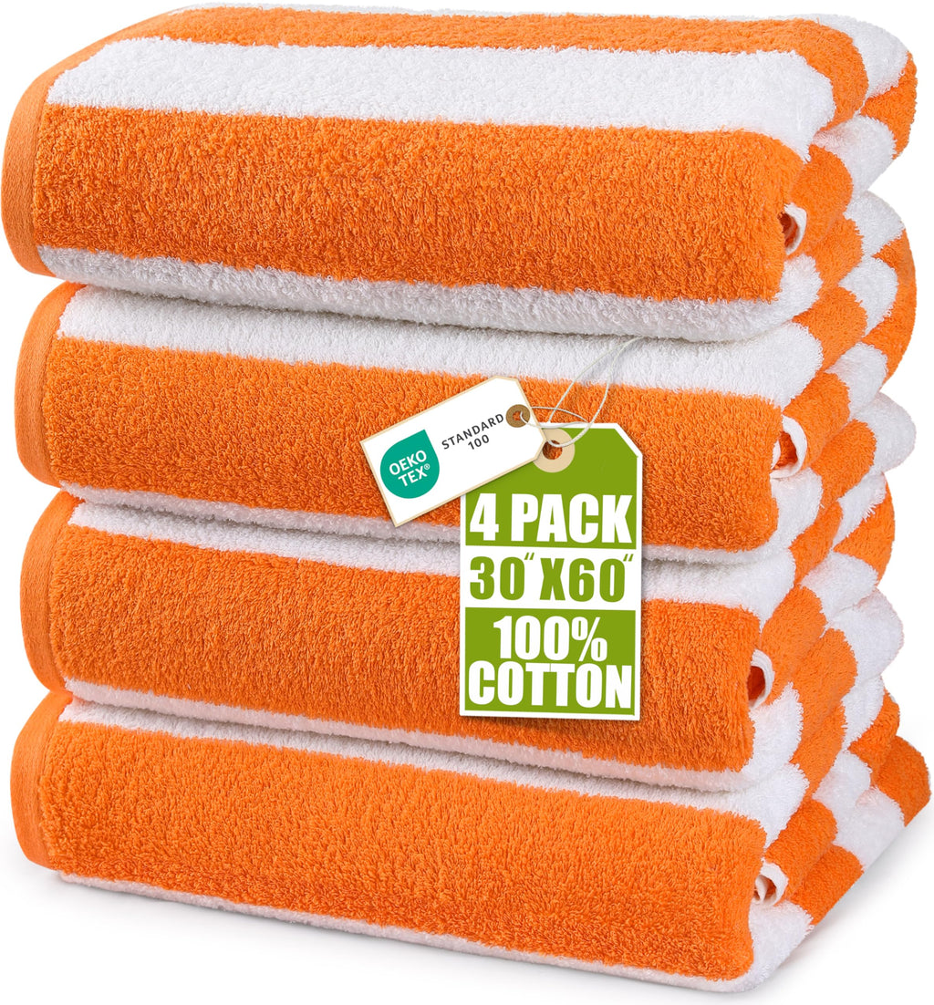 Utopia Towels Beach Towels, 4 Pack, 30x60 in, Bath Towels Cotton, Variety