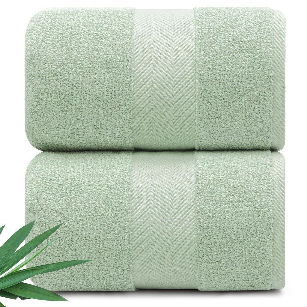 Luxury Viscose from Bamboo Bath Towels, Ultra Soft Set of 6, Eucalyptus
