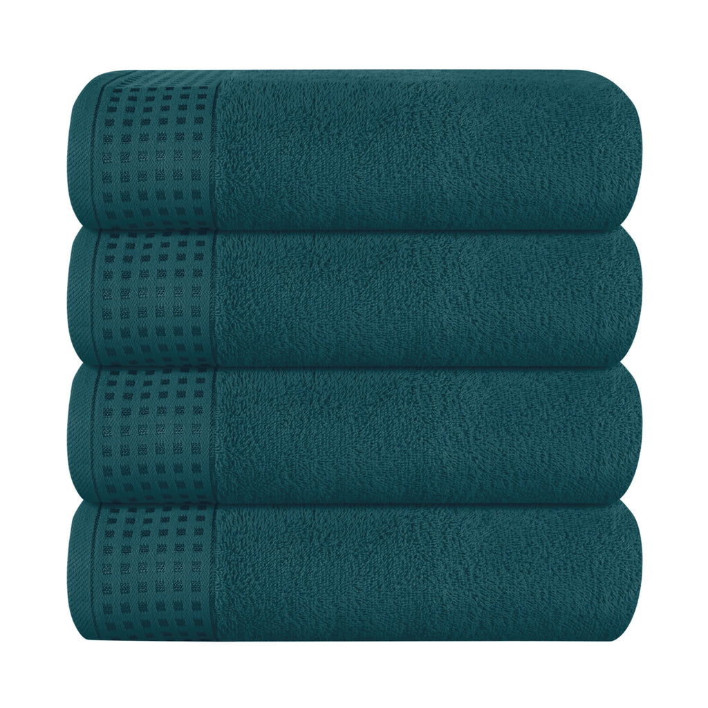 GLAMBURG 100% Cotton 2 Pack Oversized Bath Towel Set 28x55 Inches, Ultra Soft Highly Absorbant Compact Quickdry & Lightweight Large Bath Towels, Ideal for Gym Travel Camp Pool - Black