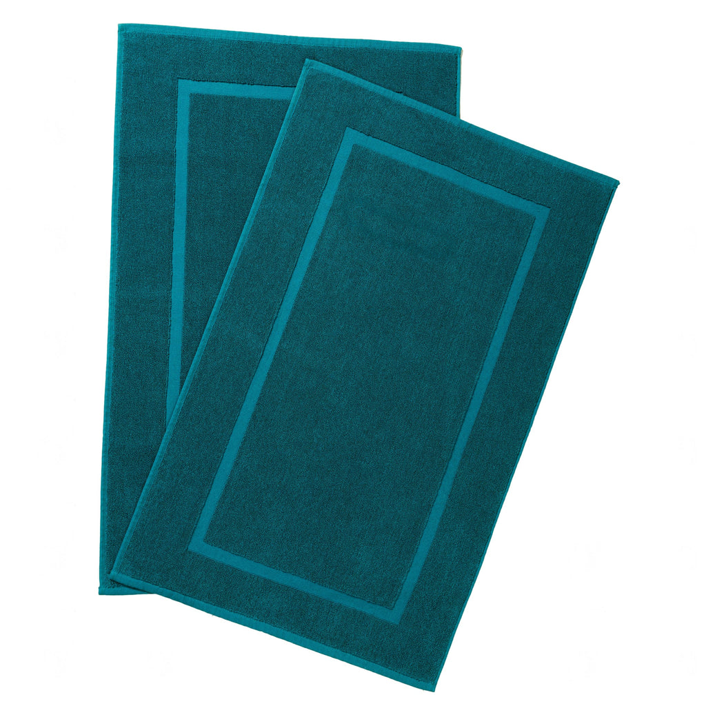HILLFAIR 100% Cotton 24 Piece Bath Towels Set for Bathroom - Ocean Blue
