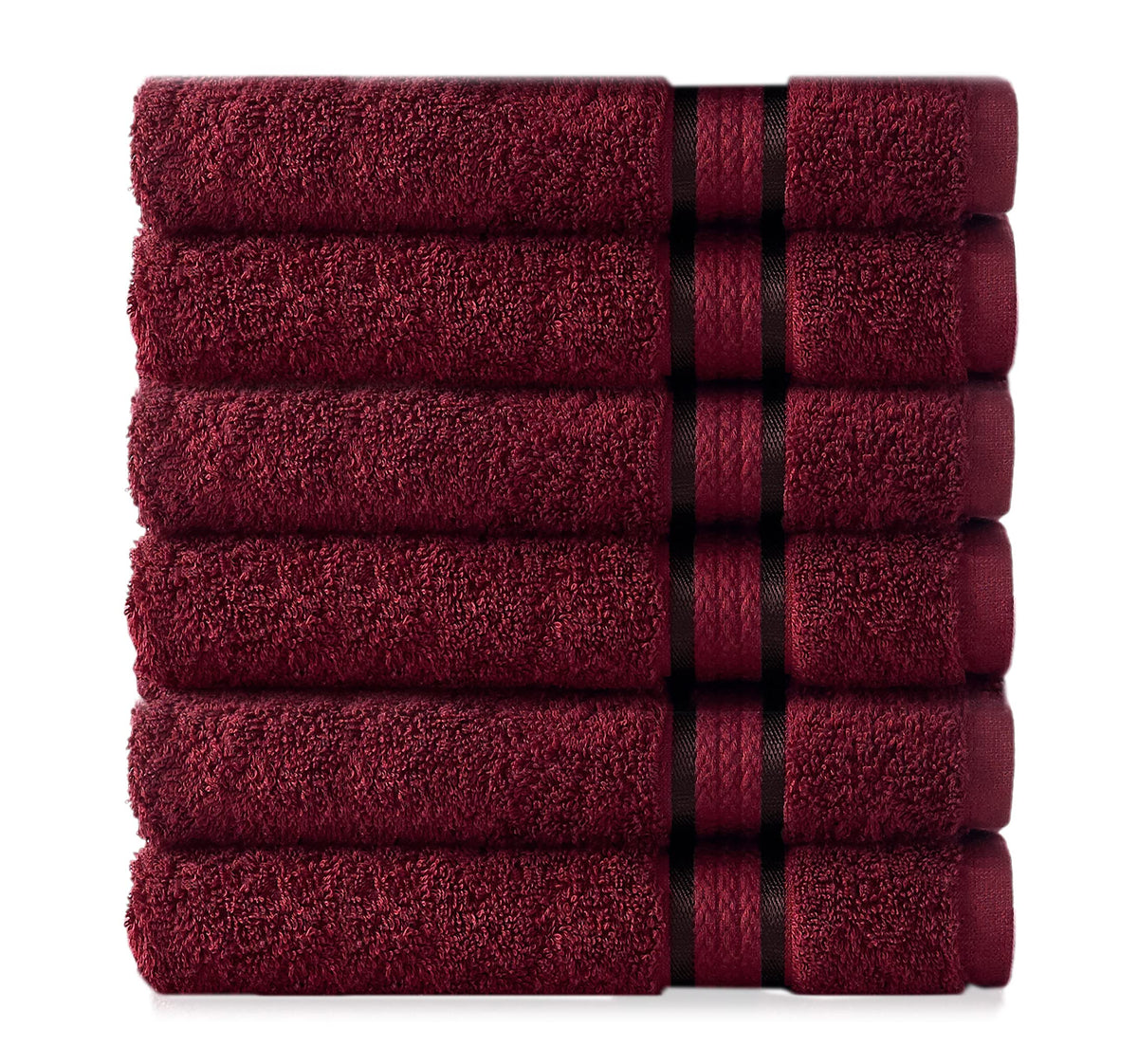 COTTON CRAFT Ultra Soft Hand Towels - 6 Pack 100% Ringspun Cotton Towel Set