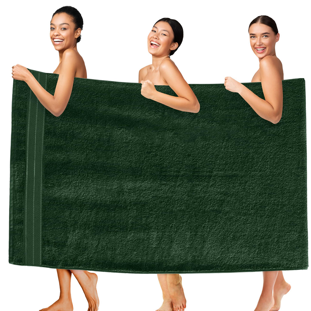 Elegant Comfort Luxury 6-Piece Towel Set, Premium Soft 100% Turkish Cotton, Three Line Popcorn Design 2 Bath Towels, 2 Hand Towels and 2 Washcloths Towel Set-Quick-Drying and Absorbent, Vibrant Orange