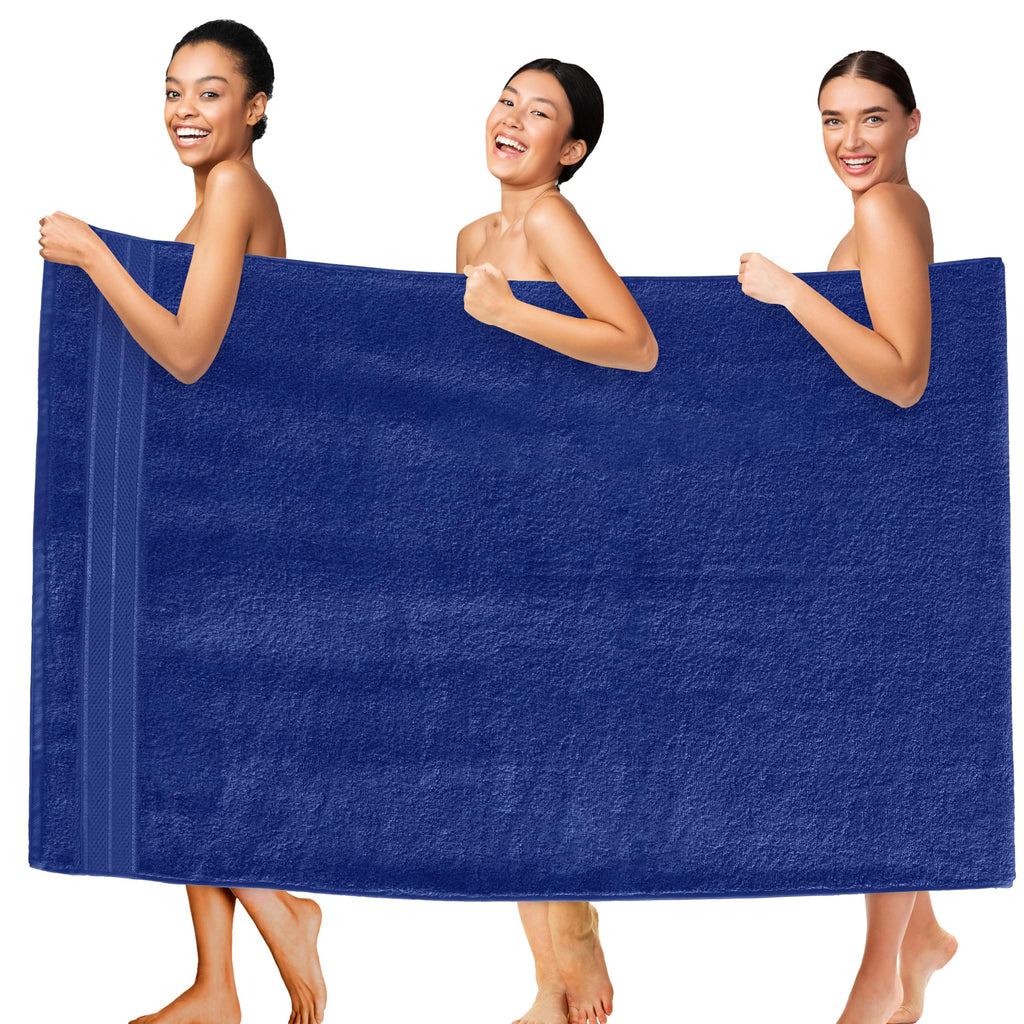 Elegant Comfort Luxury 6-Piece Towel Set, Premium Soft 100% Turkish Cotton, Three Line Popcorn Design 2 Bath Towels, 2 Hand Towels and 2 Washcloths Towel Set-Quick-Drying and Absorbent, Vibrant Orange