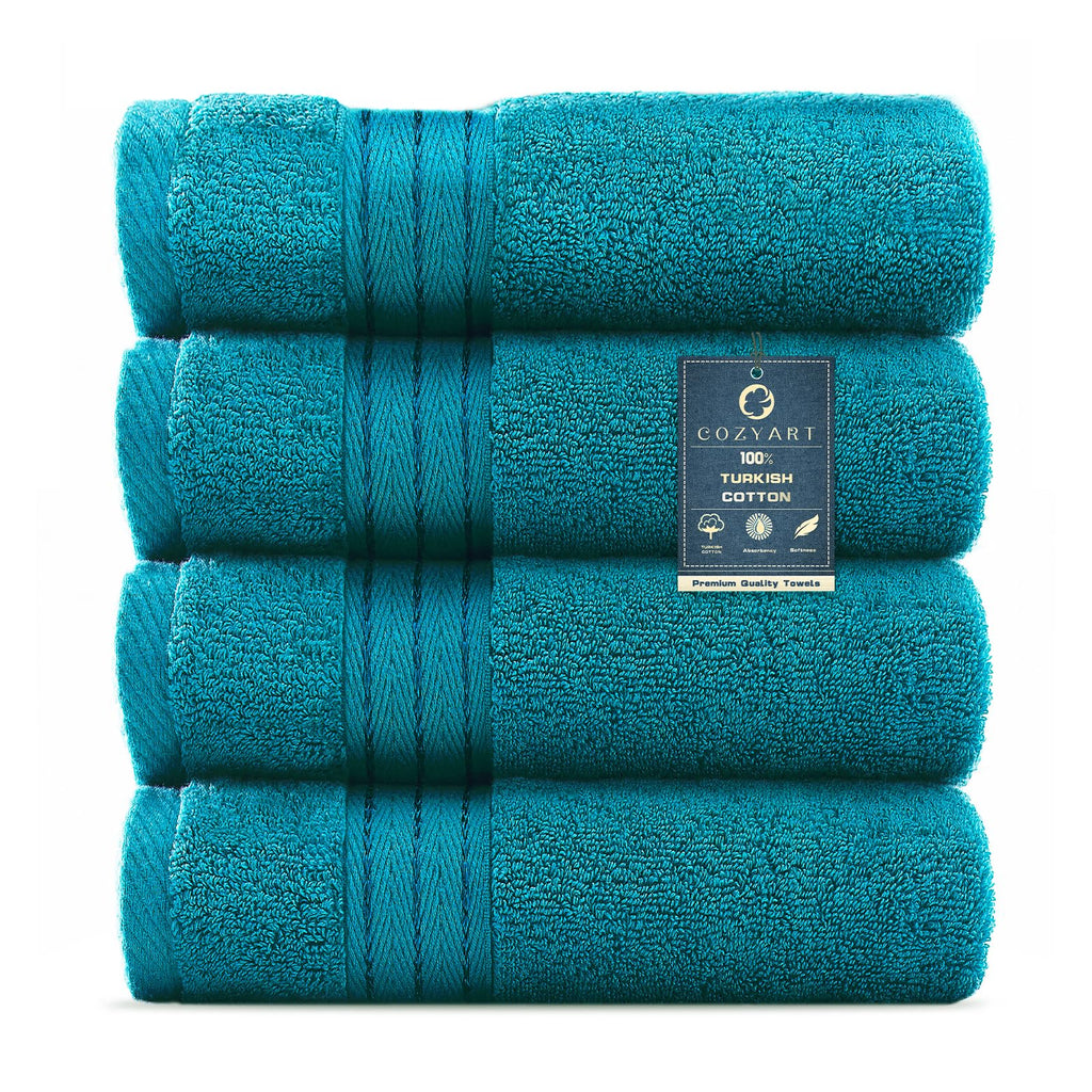 COZYART Luxury Bath Towel Set 6 Pcs, Burnt Orange 100% Turkish Cotton