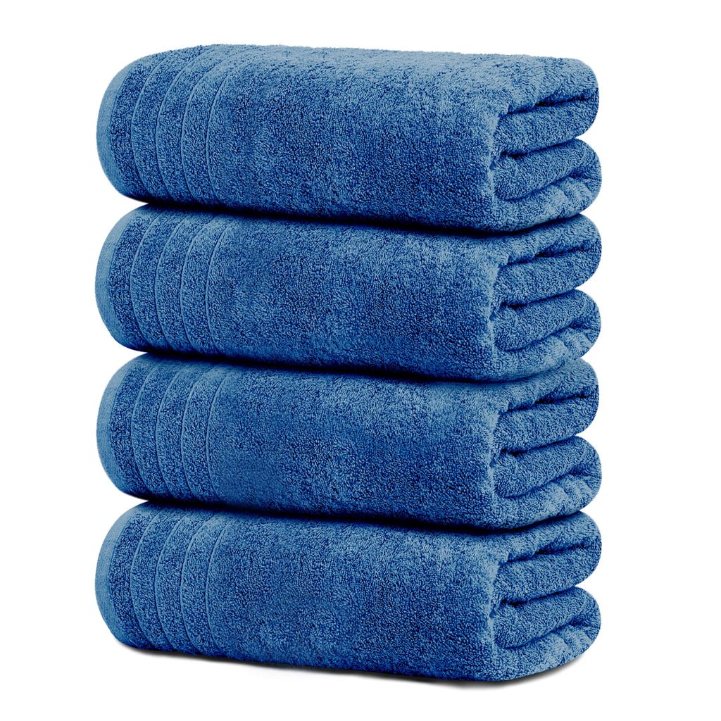 Tens Towels 4 Piece Extra Large Bath Towels 30 x 60 Inches, Beige
