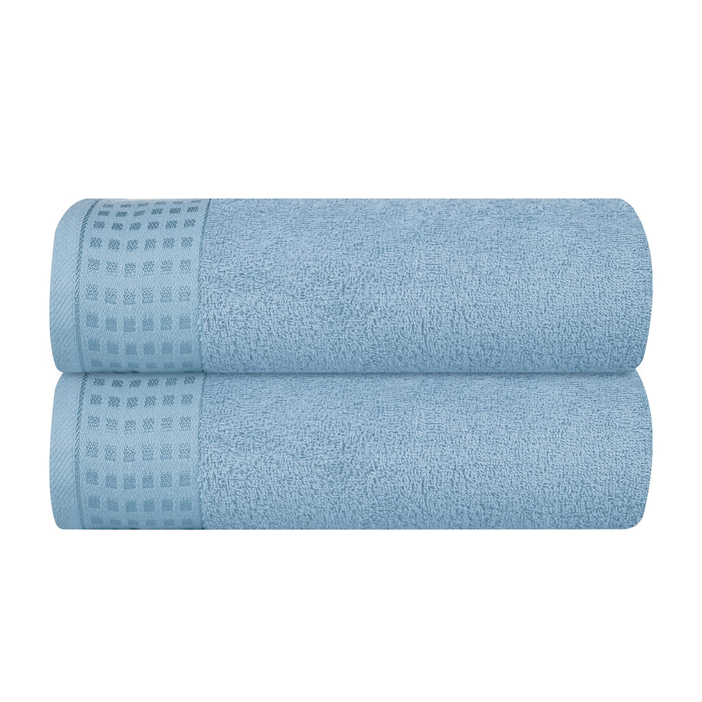 GLAMBURG 100% Cotton 2 Pack Oversized Bath Towel Set 28x55 Inches, Ultra Soft Highly Absorbant Compact Quickdry & Lightweight Large Bath Towels, Ideal for Gym Travel Camp Pool - Black