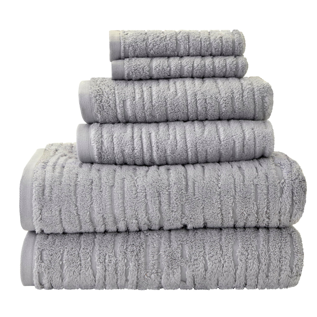 SKL Home CloudSoft Bath Towel Set, 6-Piece, 100% Cotton Luxury, Oatmeal