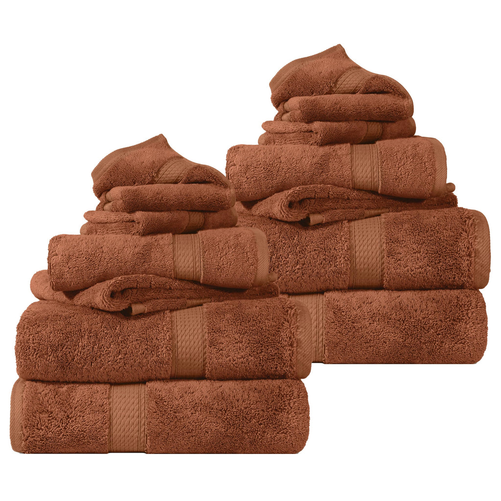 SUPERIOR Egyptian Cotton Plush & Absorbent, Hand Towel Set of 4, Cream