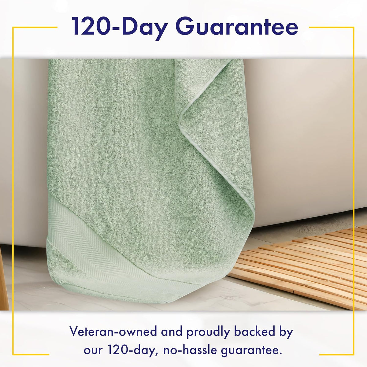 Luxury Viscose from Bamboo Bath Towels, Ultra Soft Set of 6, Eucalyptus