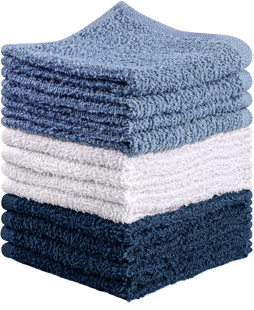 Towel and Linen Mart 100% Cotton 6 Pack Bath Towel Set, Quick Dry, Super Absorbent, Light Weight, Soft, (27 x 54 Pack of 6) Beige, White, Grey, Sky Blue, SAGE Green, Navy