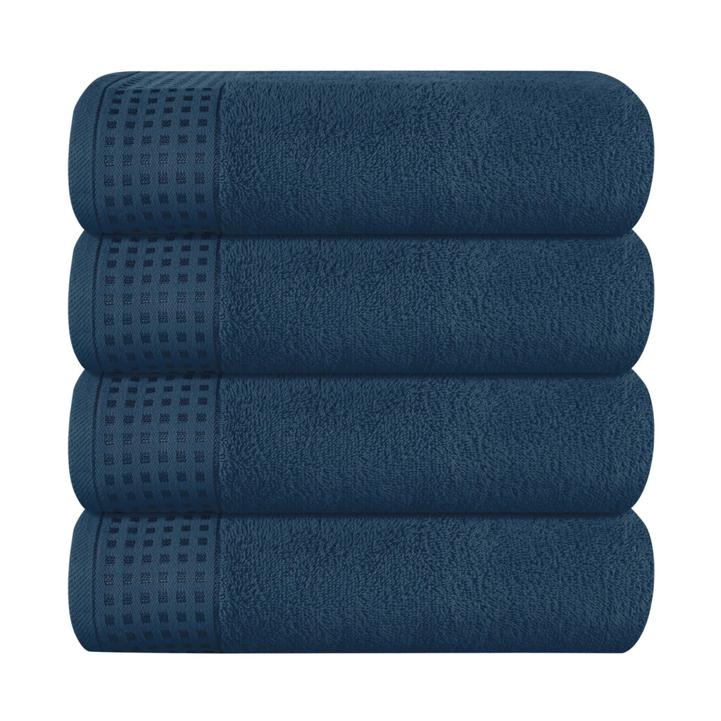 GLAMBURG 100% Cotton 2 Pack Oversized Bath Towel Set 28x55 Inches, Ultra Soft Highly Absorbant Compact Quickdry & Lightweight Large Bath Towels, Ideal for Gym Travel Camp Pool - Black