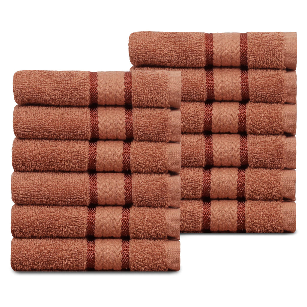 COTTON CRAFT Ultra Soft Hand Towels - 6 Pack 100% Ringspun Cotton Towel Set