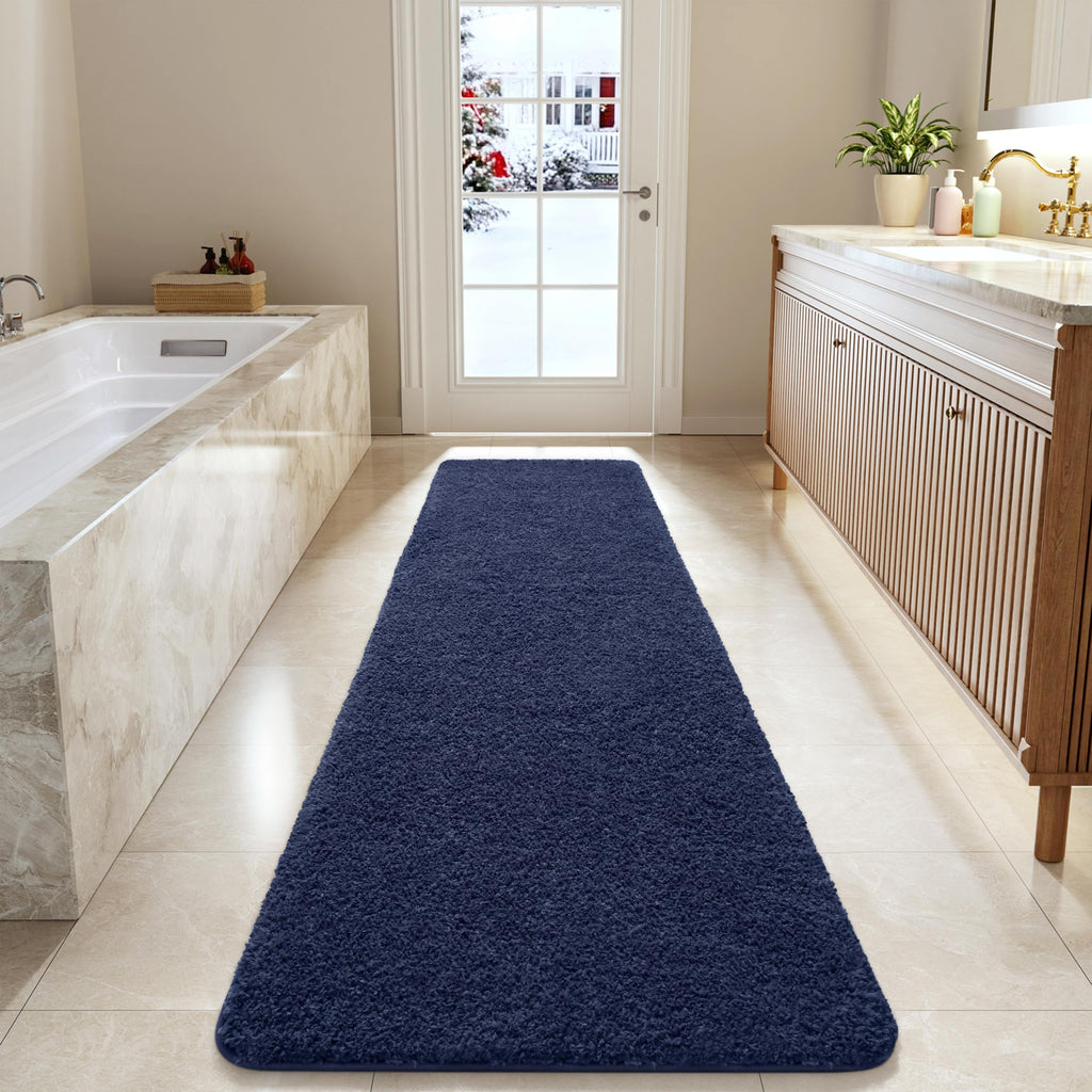 LOCHAS Bathroom Rug Runner 24x60 Inch, Bath Rugs Non Slip, Grey