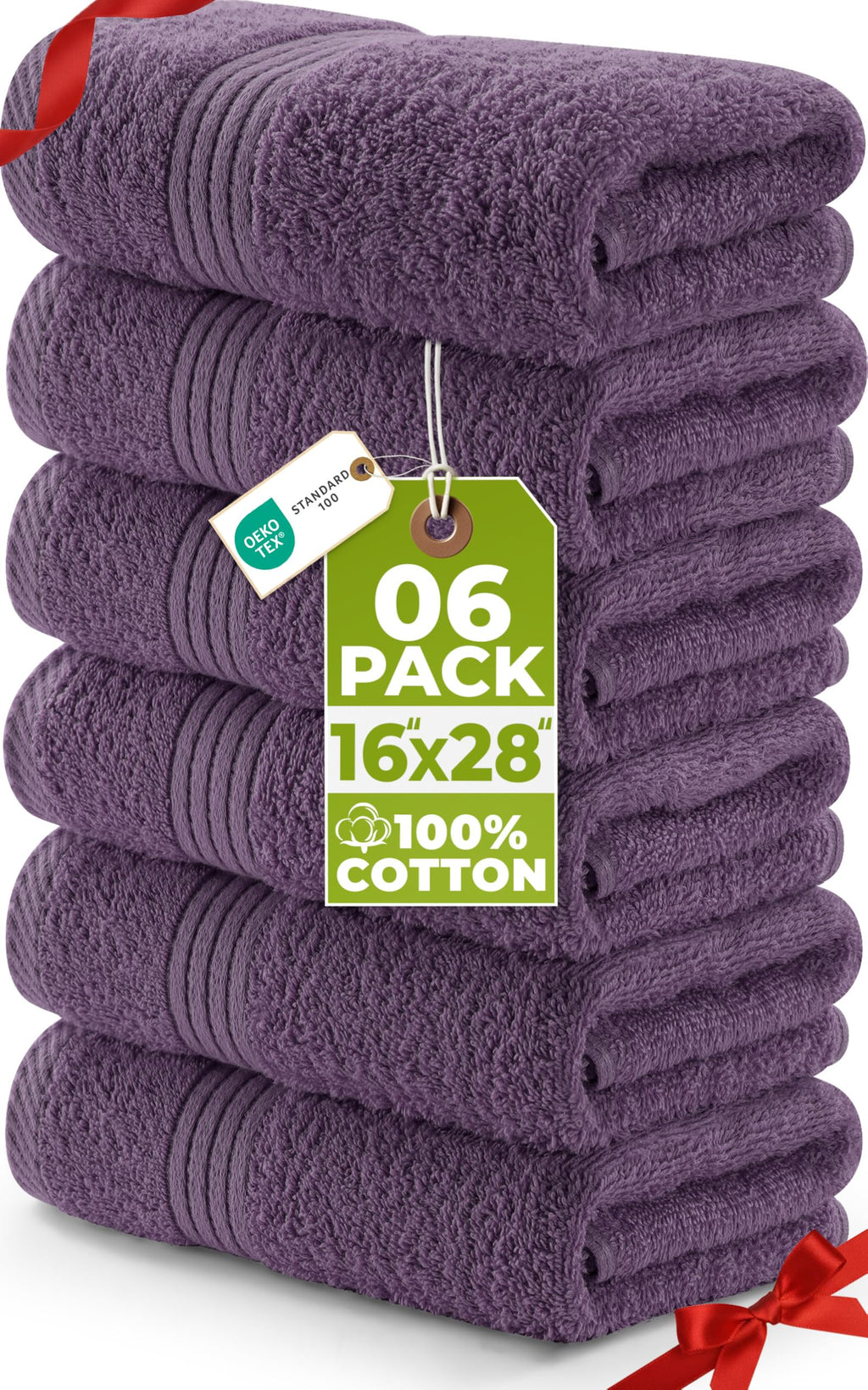 Utopia Towels 6 Piece Hand Towels Set, 16x28 in, 100% Cotton, Turquoise