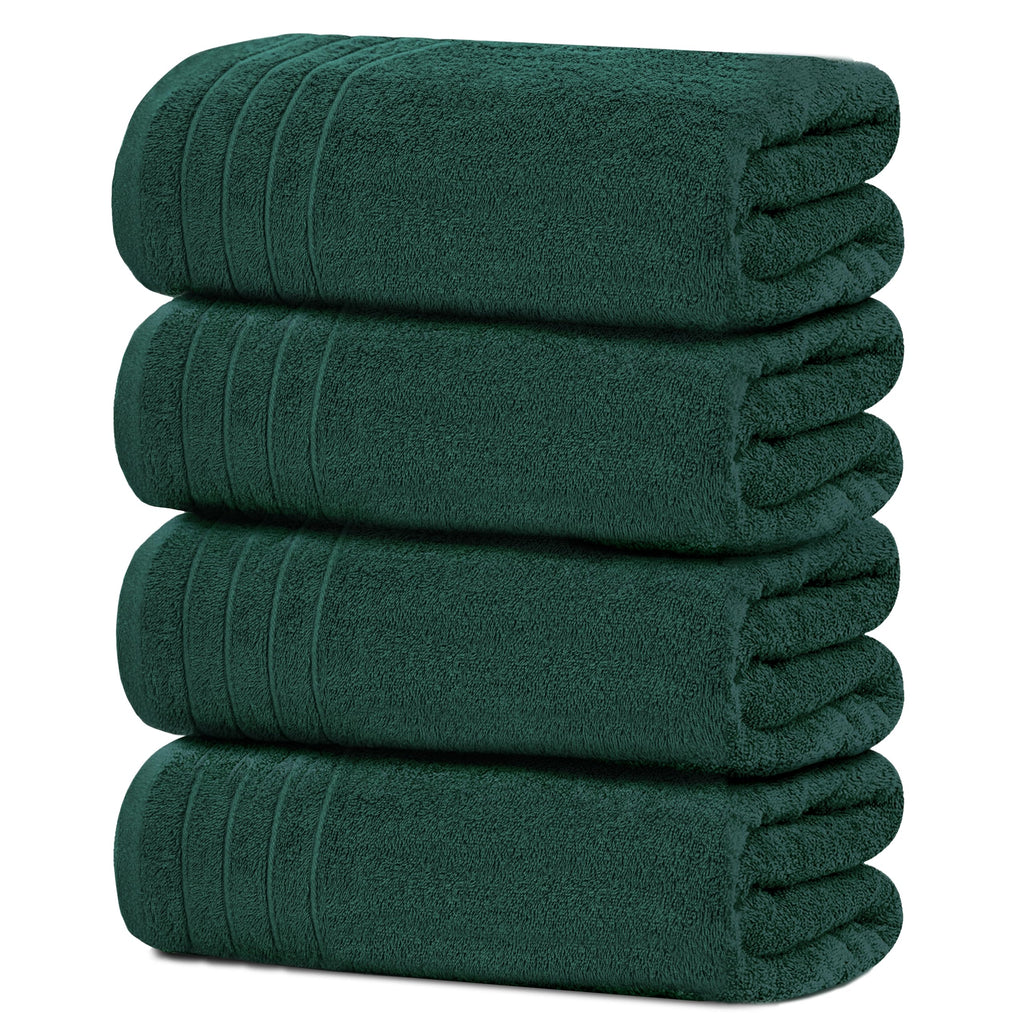 Tens Towels 4 Piece Extra Large Bath Towels 30 x 60 Inches, Dark Grey