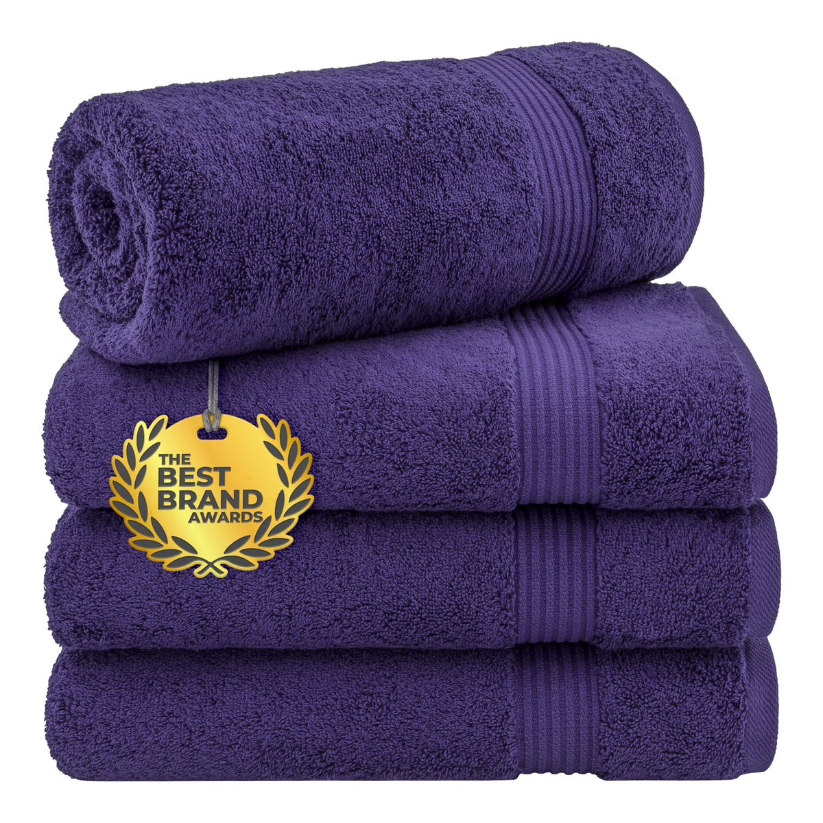 Cotton Paradise 100% Cotton Turkish Towel Set, Soft Absorbent Quick Dry, 6 Piece Towel Set, Navy Blue