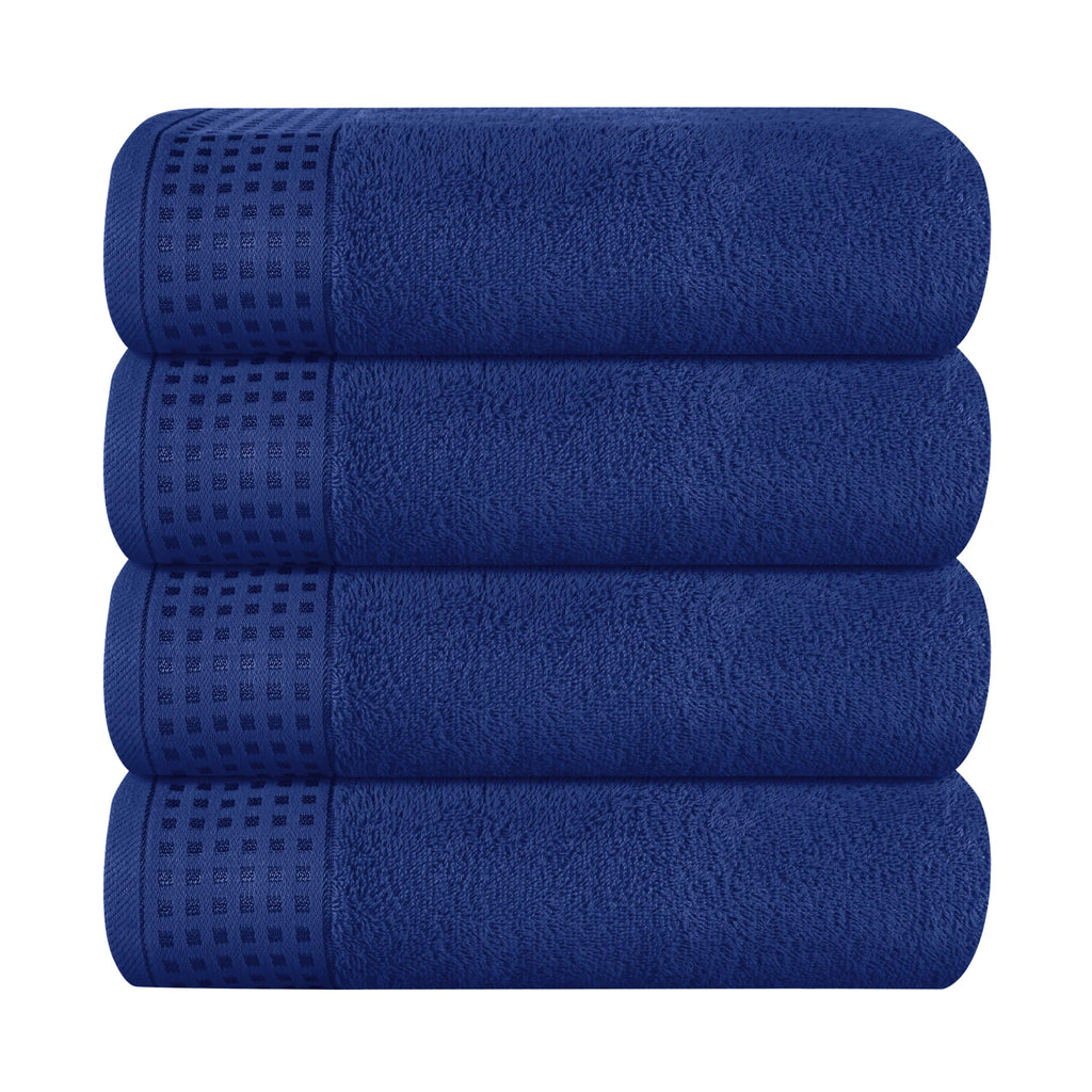 GLAMBURG 100% Cotton 2 Pack Oversized Bath Towel Set 28x55 Inches, Ultra Soft Highly Absorbant Compact Quickdry & Lightweight Large Bath Towels, Ideal for Gym Travel Camp Pool - Black